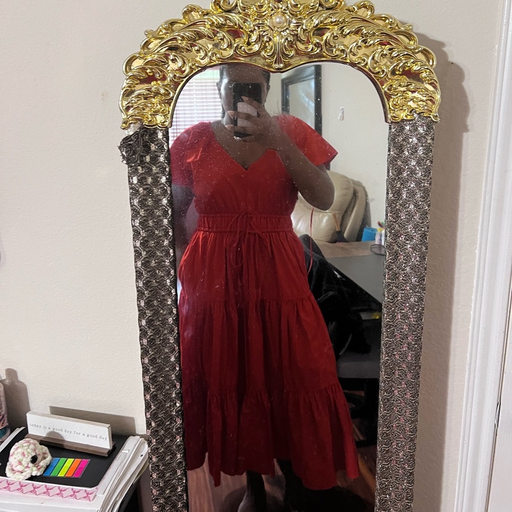 Red Flowy Dress